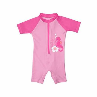 i play. Toddler One Piece Swim Sunsuit, Pink Seahorse, 3T