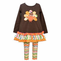 Bonnie Jean Pilgrim Owl Legging Set 3T