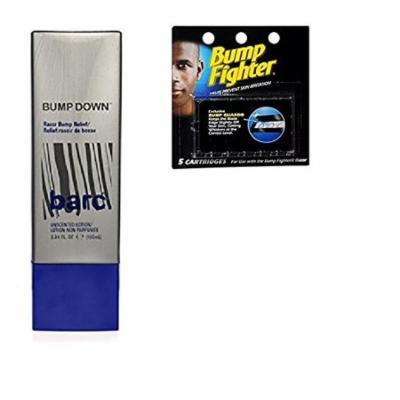 Barc Bump Down Razor Bump Relief, Alcohol-Free, Unscented Lotion, 3.34 Oz + Bump Fighter Cartridge Refill, 5 Ct + Schick Slim Twin ST for Dry Skin