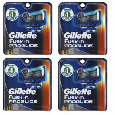 Gillette Fusion ProGlide Refill Cartridge Blades, 32 count , (4 pack of 8) + Old Spice Deadlock Spiking Glue, Travel Size, .84 Oz