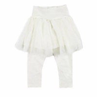 StylesILove Toddler Girl Soft Tutu Cotton Legging Pants (80/2T, White)