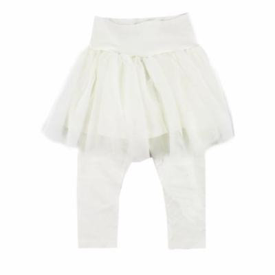 StylesILove Toddler Girl Soft Tutu Cotton Legging Pants (80/2T, White)