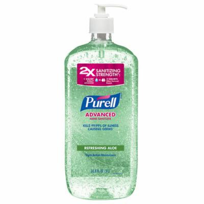 Purell Advanced Hand Sanitizer, Pump, Aloe 33.8 oz(pack of 3)