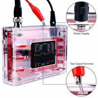 Red & Black Dso138 2.4 Inch Tft Digital Oscilloscope Welded/Diy Parts Kit/Acrylic Case Integrated Circuit