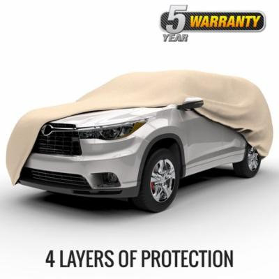 Budge Protector IV SUV Cover, Waterproof Outdoor Vehicle Protection, 4 Layer, Size U-3: Fits up to 229