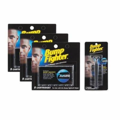 Bump Fighter Set: 1 Razor Handle with 17 Refill Blades + Schick Slim Twin ST for Sensitive Skin