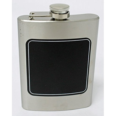 Perfect Life Ideas 8 Oz Stainless Steel Liquor Hip Flask with Chalkboard Front Novelty Flask