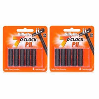 Gillette 7 O'Clock PII Razor Blades 5 Count (Pack of 2) + Old Spice Deadlock Spiking Glue, Travel Size, .84 Oz
