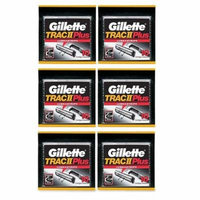 Gillette Trac II Plus Refill Razor Blades 10 ct. (Pack of 6) + Old Spice Deadlock Spiking Glue, Travel Size, .84 Oz
