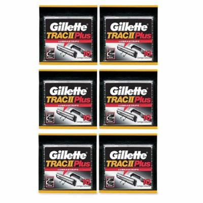 Gillette Trac II Plus Refill Razor Blades 10 ct. (Pack of 6) + Old Spice Deadlock Spiking Glue, Travel Size, .84 Oz