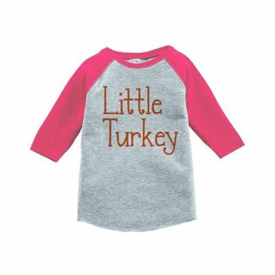Custom Party Shop Baby's Happy Thanksgiving Pink Raglan - 3T