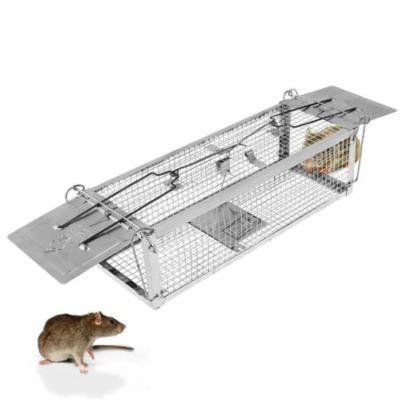 Large Size Dual Door Sensitive Pedal Mousetrap Cage Rodent Control Rat Mice Mouse Trap BYE