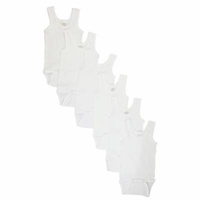 White Tank Top Onezie 6 Pack