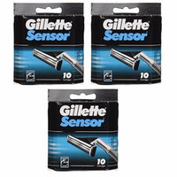 Gillette Sensor Blade Refill Cartridges 30-Count + Old Spice Deadlock Spiking Glue, Travel Size, .84 Oz