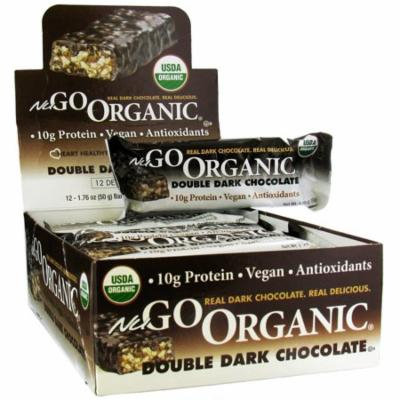 NuGo Nutrition, Organic Protein Bars, Double Dark Chocolate, 12 Bars, 1.76 oz (50 g) Each(pack of 2)