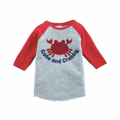 Custom Party Shop Cute and Crabby Summer Raglan Tee - 4T