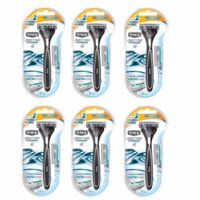Schick Quattro Razor & Cartridges, Titanium Coated Blades, 1 Razor, 2 Cartridges (Pack of 6) + Schick Slim Twin ST for Sensitive Skin