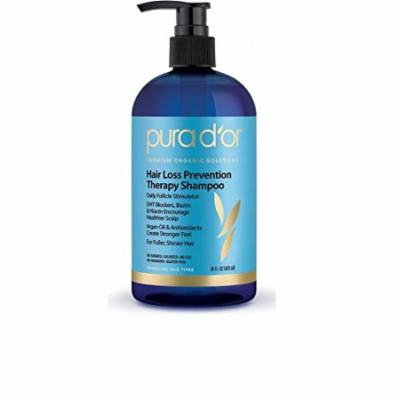 PURA D'OR Premium Organic Hair Loss Prevention Shampoo 16.0 oz.(pack of 4)