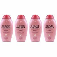 Shower to Shower Absorbent Body Powder, Original Fresh with Chamomile, 13 Oz Bottles (Pack of 4) + 3 Count Eyebrow Trimmer