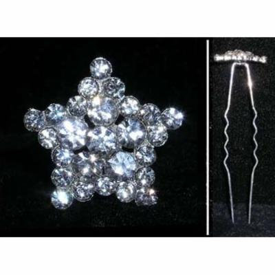 #15611 - Rhinestone Star Cluster Hair Pin