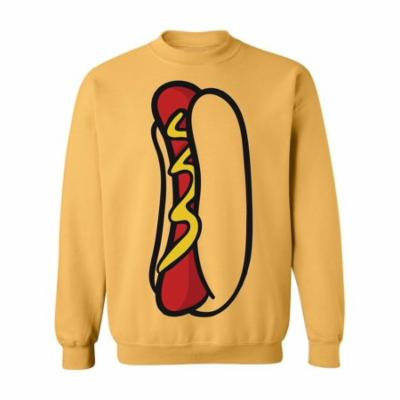 Allntrends Adult Sweatshirt Hot Dog Top Food Costume Cool Halloween Top (XL, Honey)