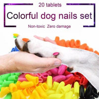 Black Cat Beauty Products 20Pcs Dog Anti-Scratch Nail Caps Soft Silicone Paw Nail Cover Nail Protectors