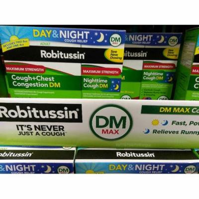 Robitussin DM Max Day 1 x 8 oz + 1 x 4 oz. and DM Max Night 1 x 8 oz