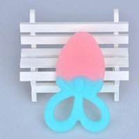 Lovely Strawberry Shape Food Grade Silicone Infant Baby Teether Non-toxic Comfort Chewing Toys Infant Supplies