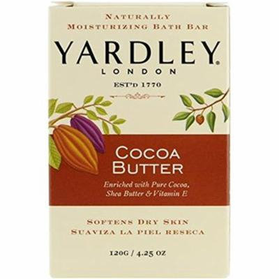 Yardley London Pure Cocoa Butter & Vitamin E Bar Soap, 4.25 Ounces /120 G (Pack of 2)