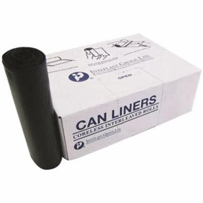 Inteplast Group SL4046XPK 40-45 gal 40 x 46 in. 0.90 mm Institutional Low Density Can Liners, Black