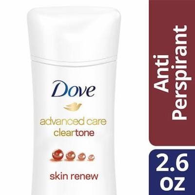 Dove Advanced Care Antiperspirant ClearTone Skin Renew 2.6 oz.(pack of 3)