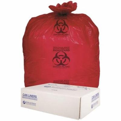Inteplast Group SL3036R 20-30 gal 30 x 36 in. 1.3 mm Institutional Low Density Can Liners, Red