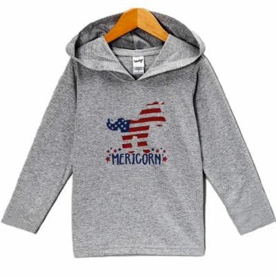 Custom Party Shop Kid's Mericorn Unicorn 4th of July Hoodie Pullover - 4T