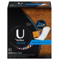 2 Pack - U by Kotex Curves Regular Liners 40 Each
