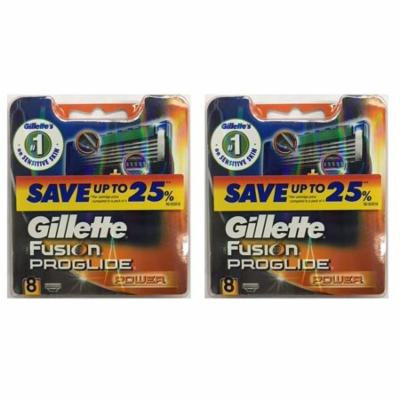 Gillette Fusion ProGlide Power Refill Cartridge Blades, 16 Count (2 Packs of 8) + Old Spice Deadlock Spiking Glue, Travel Size, .84 Oz