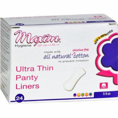 Maxim Hygiene Products Natural Ultra Thin Pantiliners, Light Days, Unscented 24 ea (Pack of 6)