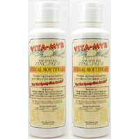 2 Pack Natural VITA-MYR Mouthwash - Effective Herbal 16 oz Vegan, Gluten-Free, Organic and Safe! No Alcohol! Great Taste!