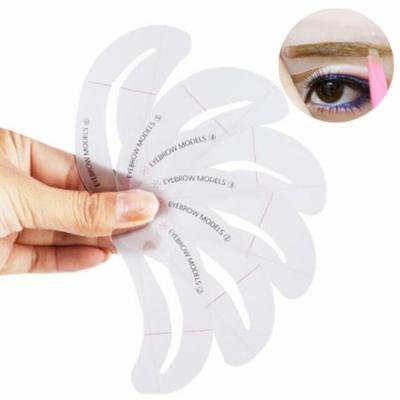 6pcs Eyebrow Model Grooming Stencil Makeup Eye Brow Template Shaper Tool