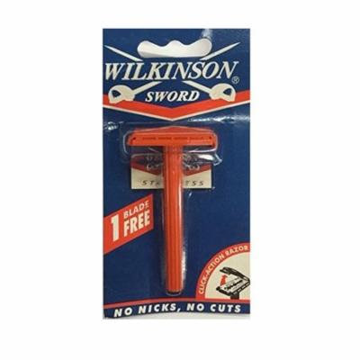 Wilkinson Sword Double Edge Click Safety Razor (Red) + Beyond BodiHeat Patch, 1 Ct