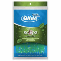 Oral-B Glide Complete with Scope Outlast Floss Picks Mint 75.0 ea(pack of 12)