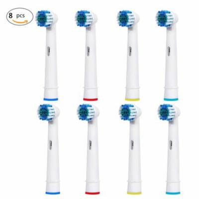 Genkent 8 Pcs Toothbrush Head Replacement For Oral B Precision Clean/Flexisoft (SEB-17) Toothbrush