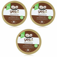 Yes To Coconut Hydrate & Restore Head-to-toe Restoring Balm, 3 Oz (Pack of 3) + Scunci Black Roller Pins, 18 Pcs