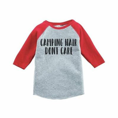 Custom Party Shop Unisex Camping Hair Outdoors Raglan Tee - 4T