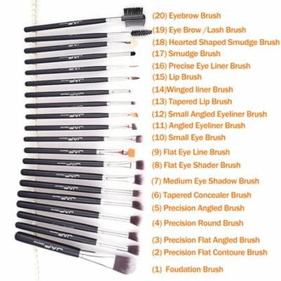JAF JE20SSY-B 20pcs Makeup Brush Set Face Eye Foundation Blush Cosmetics Tool