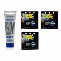 Barc Cutting Up, Unscented Shave Cream, 6 Oz + Bump Fighter Cartridge Refill, 5 Ct (Pack of 3) + Schick Slim Twin ST for Dry Skin