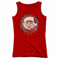 Trevco Lucy-Wreath Juniors Tank Top, Red - XL
