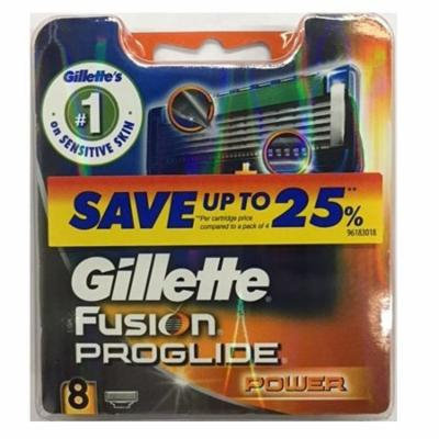 Gillette Fusion ProGlide Power Refill Cartridge Blades, 8 Count + 3 Count Eyebrow Trimmer