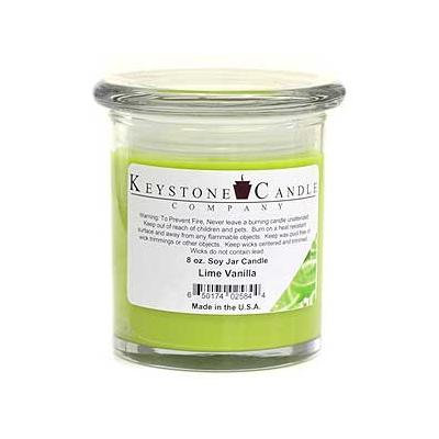 3 Pcs of 8 oz Lime Vanilla Soy Jar Candles 3.5 in. diameter x 4 in. tall