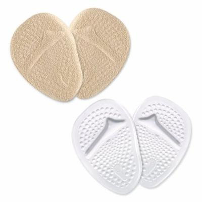 Yosoo Metatarsal Gel Pads Ball of Foot Cushions, 2 Pairs Self-Sticking Forefoot Shoe Insoles for Women High Heels, Relieve Foot Pain (Skin+Clear)