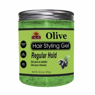 Okay OKAY-OLIVEG34 34.5 oz Olive Hair Styling Gel, Regular Hold
